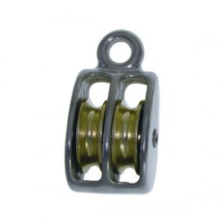 Rigid Eye Double Wheel Pulley